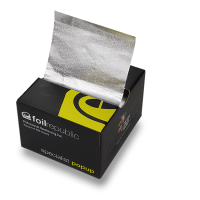 Foil Republic Embossed Pop Up Silver Foil 500 Sheet Box 12.5Cm X 28Cm