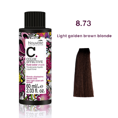 Nouvelle Liquid Gloss Toner 8.73 Light Golden Brown Blonde 60Ml