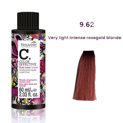 Nouvelle Liquid Gloss Toner 9.62 Very Light Intense Rosegold Blonde 60Ml